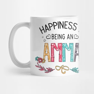 Happiness Is Being An Amma Wildflowers Valentines Mothers Day Mug